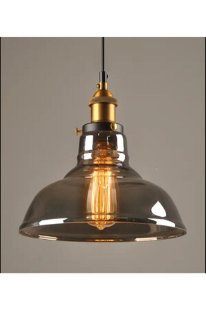 MNZ-Retro Rustic واحد زجاجي مصباح معلق شمعة قطر: 28 سم RIO0001248 - RİOLİGHT