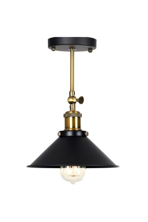 MNZ-Retro Rustic Antique Articulated Movable Head Ceiling Candlelier 1xe27 حامل المصباح قبعة قطر:22 سم RIO0001012 - RİOLİGHT