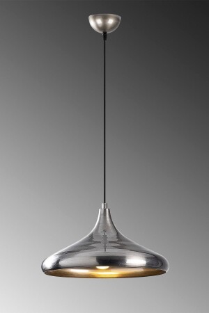 MNZ-Retro Rustic Model عصرية المعدن الواحد مصباح الكروم اللؤس Chandelier Cafe - Lambadar