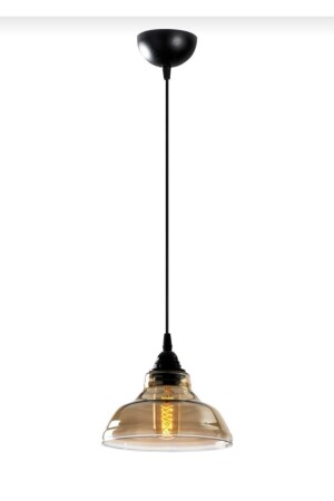 MNZ-Retro Rustic Vintage Honey Glass مصباح معلق واحد عرض الشنابل 20 سم MYL002640 - demet habek mylights