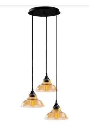 MNZ-Retro Rustic Vintage Honey Glass ثلاثي مصباح العجلة الشنابل 30 سم نظارات أساسية 20 سم MYL002642 - demet habek mylights