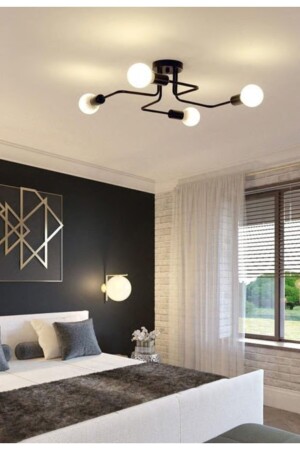 MNZ-Retro Scorpion الحديثة 4-Plafone سقف مقعد الشنابل - Lambadar