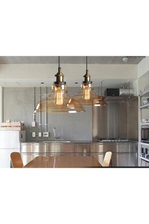 MNZ-Retro1 الروستيك فيتاج واحد زجاجي مصباح معلق شمعة قطر: 28 سم RIO0001737 - RİOLİGHT