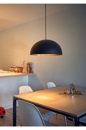 MNZ-Retro4، الريفية، الحديثة شمعة معلق معدنية واحدة سوداء لمنازل، المطبخات، المقاهي قطر: 30 سم RIO0001704 - RİOLİGHT