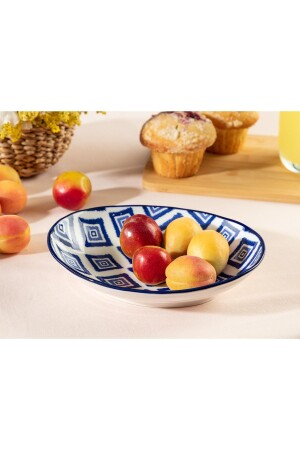 MNZ-Rêve Bleu Carre Oval Plate - أزرق - 19,5x16,5 سم 1KTABA0853-8682116427142 - Madame Coco