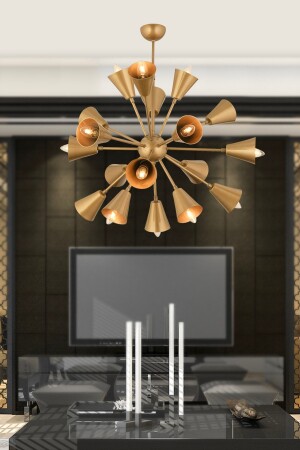 MNZ-Revista 18L قديم الحداثة الراجعية مصباح العلق غرفة المعيشة شمعة 3761-18-FR - Apliqa