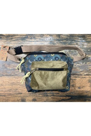 MNZ-Rez العرقية الأصلية كيس الخصر بوهيمية يومي السفر قابل للاستخدام الكبير الكمية خاكي - Street Bag