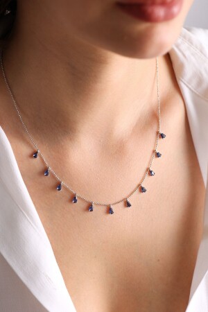 MNZ-Rhodium معصومة بالفضة مع قطرة زيركون زينقرة زينقرة زوندي101569 - Zundesilver