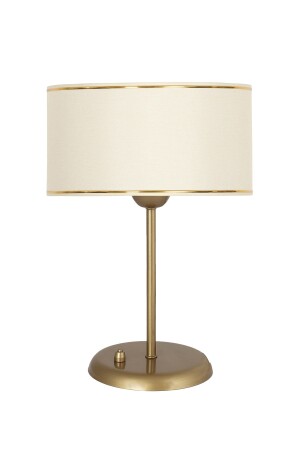 MNZ-Rione Static Antique Matte Gold Metal Lampshade مع مفتاح التشغيل / التغلق - كريم الذهب RIONEABJ02 - Foggia