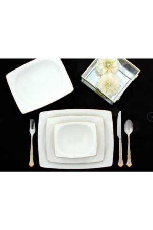 MNZ-Riva Gold Series 24 قطعة عشاء مجموعة 04PLM005425 - Porland