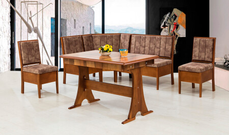 مجموعة زاوية مطبخ MNZ-Riva - براون - Cadde Yıldız