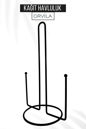 حامل مناشفة ورقية MNZ-roll - حامل مناشفة بلاستيناليز المعدنية السوداء - Orvila