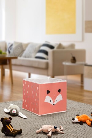 MNZ-Rope Home Fox طباعة مربع طوب ملون بدون غطاء 30x30x30 سم ريب. قاسية. SPT110 - PRENDİ HOME