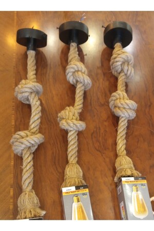 MNZ-Rope Single Pendant Chandelier مصباح مصباح مصباح معلق واحد مصباح 002 - SİMETRİ AVİZE