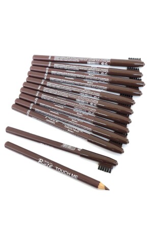 MNZ-Rose 12 قطعة مخطط برافؤة قلم أقلام براون - Roesıa Rose Cosmetics