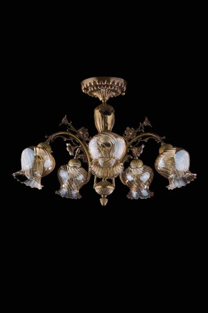 MNZ-Rose 5 Arm Chandelier Antique BS. 7221-52-45 ب - Avize çarşısı