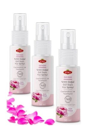 MNZ-Rose Cure 100% رذاذ ماء الورود الطبيعي 50 مليلا 3 قطع Ln-71683 LN-71683 - Otacı