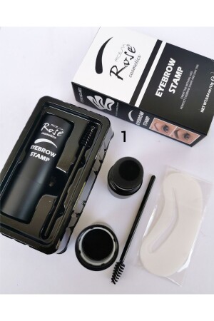 MNZ-Rose Eyebrow Stamp Eyebrow Powder - مجموعة العلامات العلامات والشكل - Roesıa Rose Cosmetics