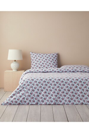 MNZ-Rose Harmony King Size Duvet Cover Set أزرق - English Home