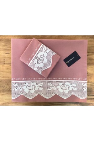 MNZ-Rose Lace Picico غطاء غطاء مزدوج CBKFYJ - Çeyiz Bahçesi