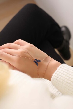 MNZ-Rose Saphire Stone Butterfly 925 الفضة الفضية Shahmeran LBSH0020 - Lia Berto