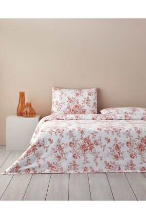 MNZ-Rosey Violen King Size Duvet Cover Set برتقال - English Home