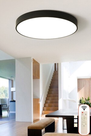 MNZ-Round Controlled 3 Color Lighted Ceiling Office Chandelier، الإضاءة الخطية، شمعة غرفة المعيشة، شمعة السطح 1009 - Ledmi Lighting