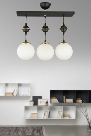 MNZ-Row من الأسود 3 قطع الكرة البيضاء العرض العلوي الزجاج الفاخرة شمعة AK0006 - Kraliçe