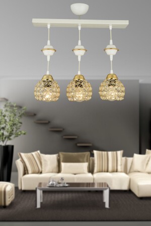 MNZ-Row من الأبيض 3 قطع كريستال أوبتيجون فاخر الشنارة AK00069 - Kraliçe