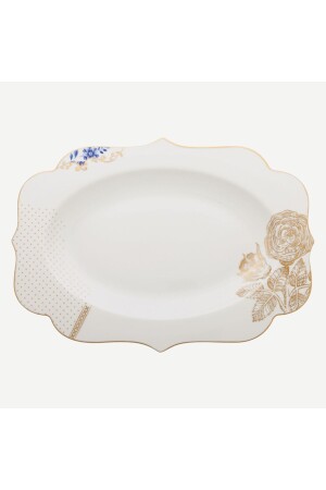 MNZ-Royal White Blue و White Porcelain Serving Plate 40 سم 51018028 - Pip Studio