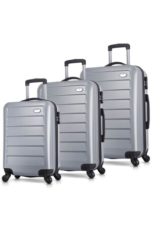 MNZ-Ruby Abs Cabin متوسط وحجم كبير رمادي 3 قطع الحقيبة مجموعة Ruby_3ST - My Valice