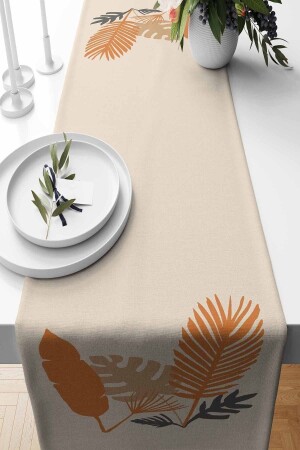 MNZ-Runner برونز ورقة نمط السودة ترق 140 * 40 سم - برتقال - Pilloveland