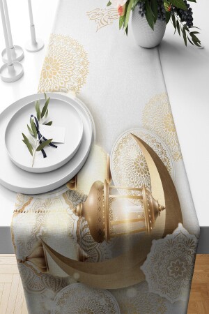 MNZ-Runner رمضان Lux النمط السودة النسجة 140*40 سم - Pilloveland