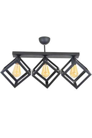MNZ-Rustic Retro Model Geometric Plafonier Metal Cube Chandelier LMBDR35291 - Lambadar