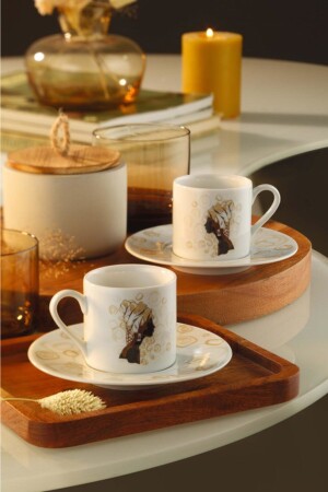 MNZ-Rüya 4 قطعة 11484 كوب قهوة مجموعة لشخصين RU04KT42011484 - Kütahya Porselen