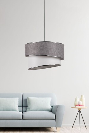 MNZ-Ruzgar عصرية مصباح معلق واحد شمعة ضوء الرمادي E65 ES-RZGS2 - Eslight