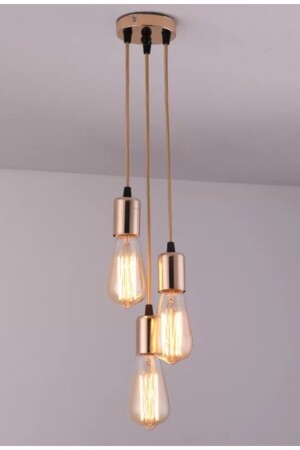 MNZ-Rys ريترو المعدات النحاس الديكورية 3-قطع مصباح معلق الروستيكية شمعة rys2002 - Rsylight