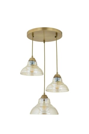 MNZ-S Retro Rustic Triple Honey Glass قديم مصباح معلق رستيك MYL002106 - demet habek mylights
