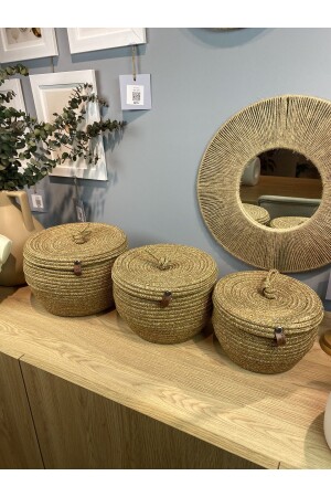 MNZ-Safari 3 قطع كأس المعمورة الخيط تبدو سلة اليوت مع الغطاء - Mavaux