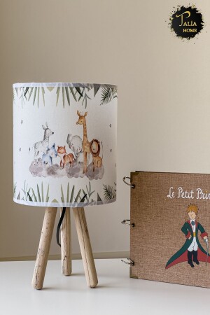 MNZ-Safari الحيوانات الحلوة نمط غرفة الأطفال مصباح ظل الطاولة مصباح TLAB-041 - Talia Home