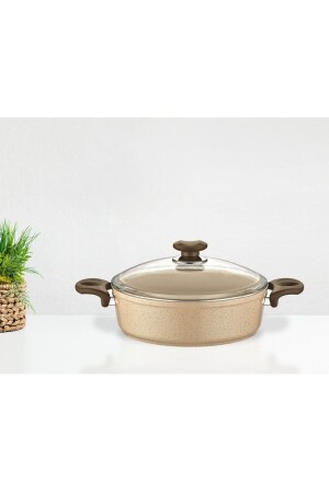 MNZ-Saffron Granite Flat Pot 22 سم BB MU.g. MUT SKIN GR00BT22 - Gülsan