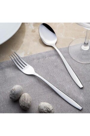 ملعقة عشاء من فولاذ فولاذ غير معدني من منطقة الساحر من منطقة MNZ-Sahra مجموعة 6 BDENHR02 - Nehir