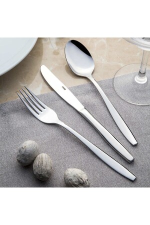 MNZ-Sahra Plain 84 قطعة طعام مع صندوق من الجلد 9541848 - Nehir