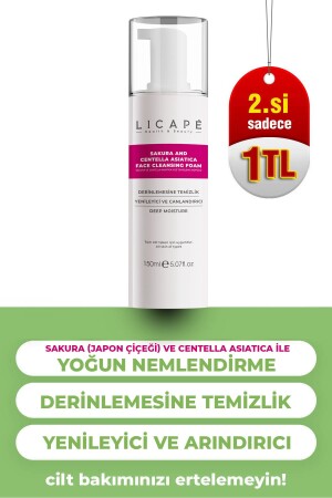 MNZ-Sakura و Centella Asitica رغوة تنظيف الوجه 150ml - Licape