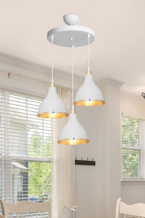 MNZ-Salda 3-piece شمعة طعام أبيض غرفة المعيشة غرفة المطبخ غرفة النوم غرفة المعيشة مدخل TYC00847818886 - lumenistanbul