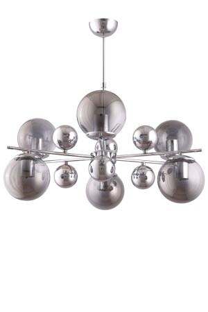 MNZ-Salkım 6-piece Chrome Silver Pendant Lamp Chandelier - Çakır Avize 7540 - Çakır Aydınlatma