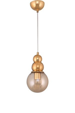 MNZ-Salkım عسل واحد زجاج ذهب (أصفر) مصباح معلق Çakır Chandelier 7540-1 - Çakır Aydınlatma
