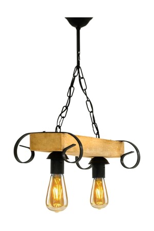 مصباح عجلة من النظام الأساسي (MNZ-Salvador) مضاعفة من الخشب شمعة غرفة المعيشة غرفة الطعام الحديد المثبث الراستيكي مدخل الق - Bundeba