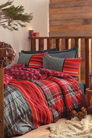 MNZ-Santa - الرمادي الذكورية الواحدة غطاء غطاء غطاء مجموعة 8680108044216 - Cotton Box