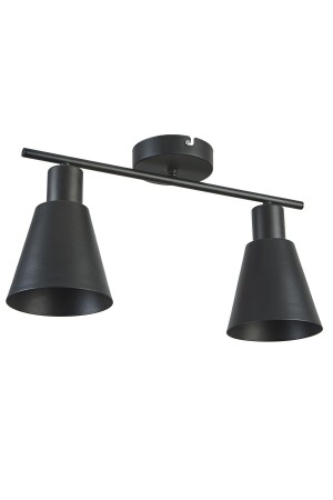 MNZ-Santana تصميم حديث كافي مطبخ غرفة المعيشة المعدنية اللون الأسود 2 قطعة شمعة SNT19 - Modavize